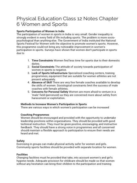 Image result for Physical Education Class 12 Notes