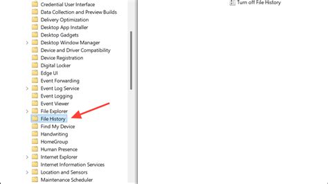 Toradh íomhá ar Turn Off File History