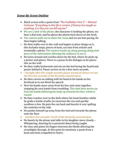 Image result for Script Scene Outline