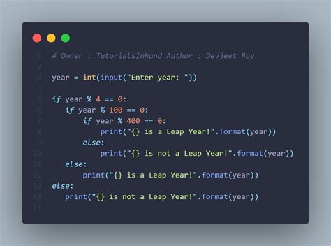 Image result for Find Leap Year Peusdo Code in Python