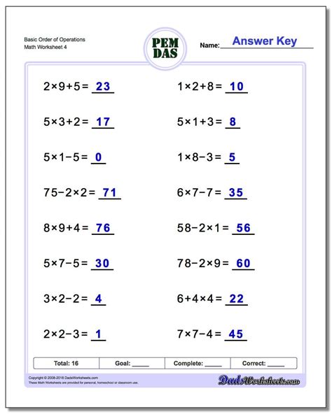 Image result for Maths Code Worksheets Order of Operations