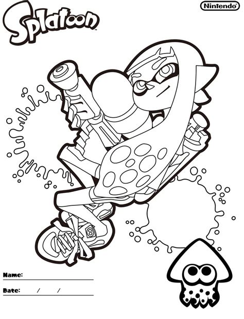 Image result for Splatoon 3 Coloring Pages for Kids