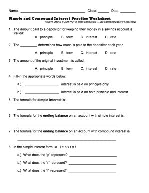 Image result for Compound Interest Practice Worksheet