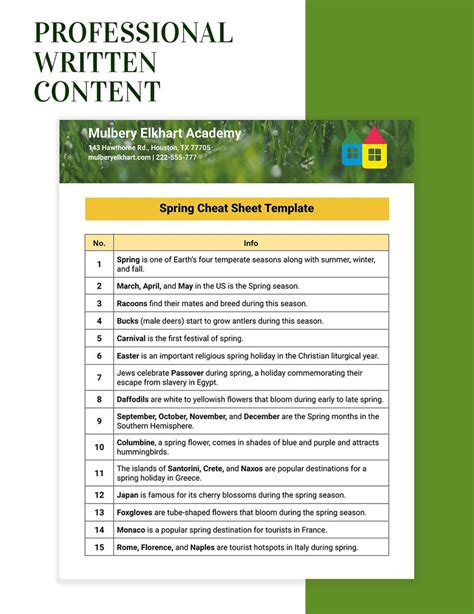 Toradh íomhá ar Spring Cheat Sheet Physics