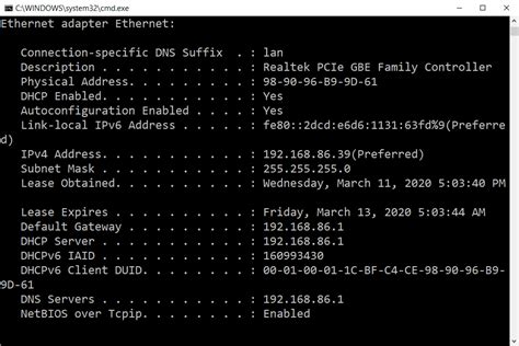 Afbeeldingsresultaten voor Command-Prompt Commands IP Config