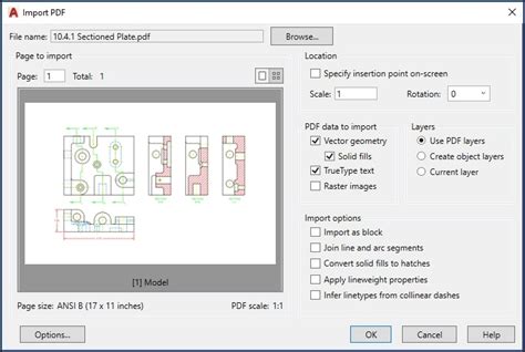 AutoCAD PDF Import Settings に対する画像結果