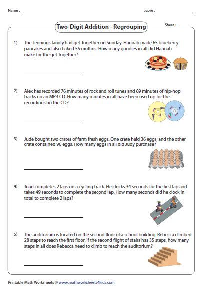 Afbeeldingsresultaten voor 3-Digit Addition Word Problems Worksheet