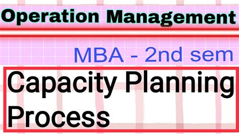 Image result for Operations Management Capacity Planning