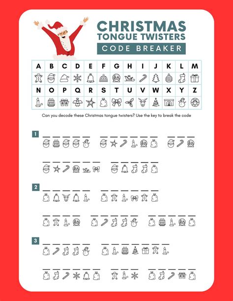Afbeeldingsresultaten voor Christmas Code Breaker Printable