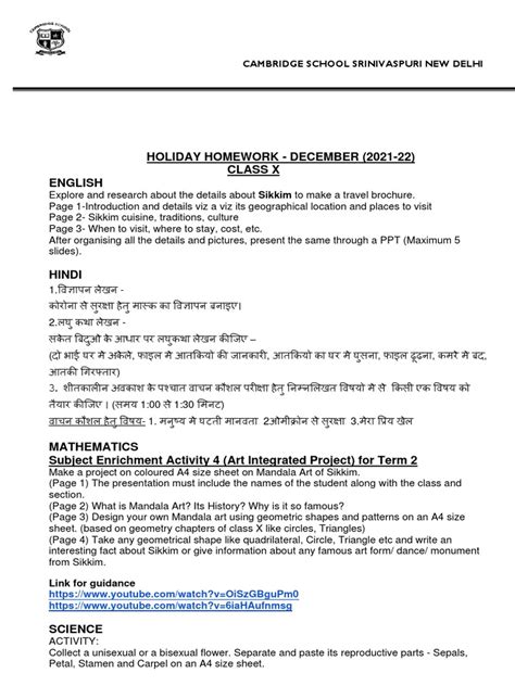 Image result for Class 10th Science Holiday Homework Activity