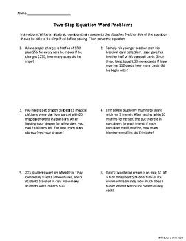 Afbeeldingsresultaten voor Writing 2 Step Equations From Word Problems