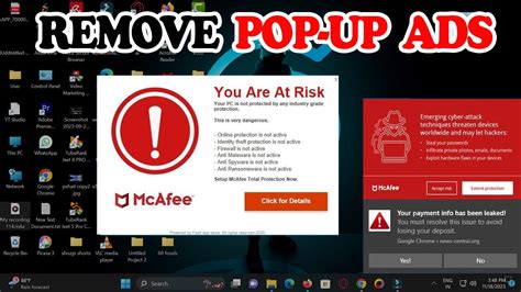 Image result for Fake McAfee Pop Up