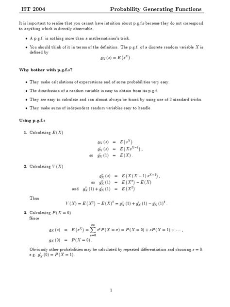 Probability Generating Function Examples Normal に対する画像結果