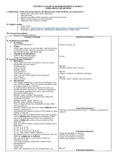 Image result for Lesson Plan for 7th Grade Math