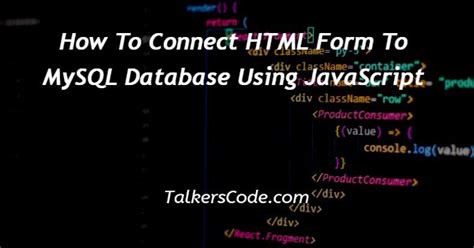 Image result for How Connect HTML On Data Base