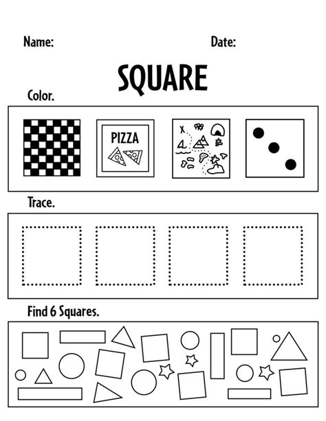 Image result for Square Shape Worksheet