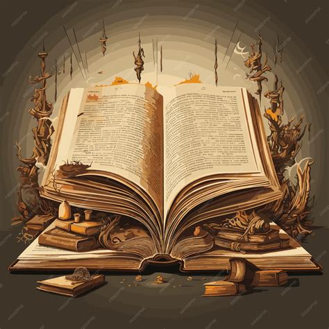 Premium Vector | Open old books vector illustration