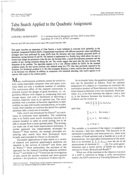 Image result for Quadratic Assignment Problem