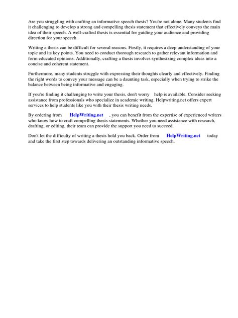 Image result for Informative Essay Thesis Examples