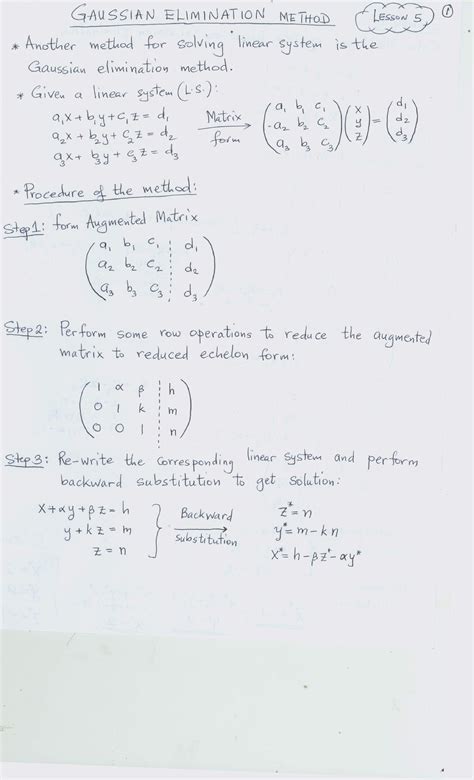 Image result for +Gaussian Elimination Method Steps 4x4 Matrixe