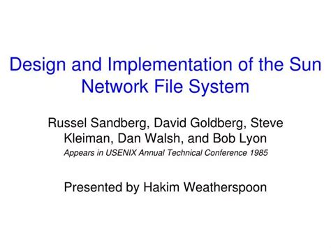 Image result for Explain Sun Network File System