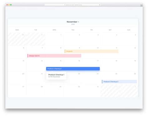 FullCalendar Designs for HTML CSS with Code に対する画像結果