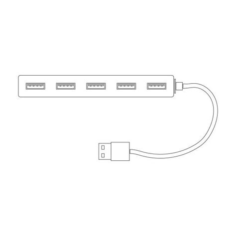 Toradh íomhá ar USB Hub Clip Art
