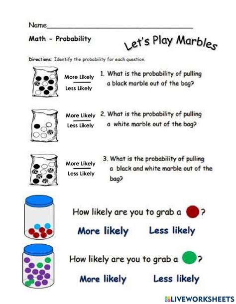תוצאת תמונה עבור Example Marble Probability