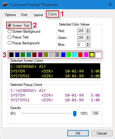 Toradh íomhá ar Command-Prompt Color Change