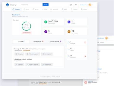 Image result for Dashboard Screen Insurance