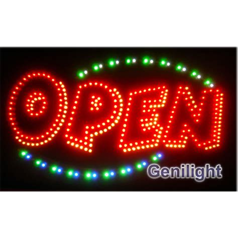 LED White Bulb Open Sign に対する画像結果