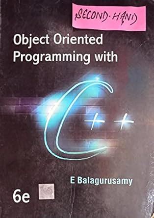 Afbeeldingsresultaten voor Object-Oriented Programming C++ Balagurusamy PDF
