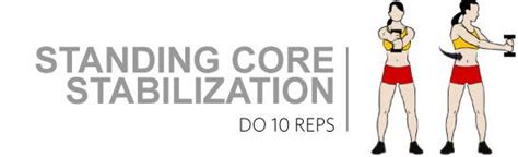 Image result for Standing Core Stabilization Exercises