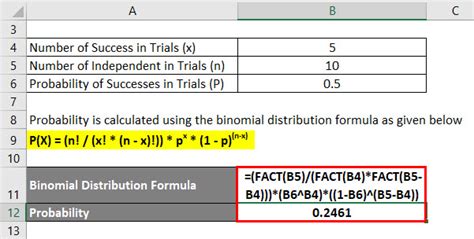 Binomial Probability Formula Successes-க்கான படிம முடிவு