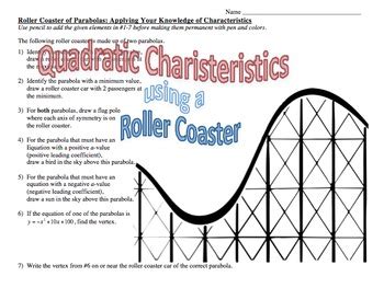 Afbeeldingsresultaten voor Roller Coaster Engineer Math Worksheet