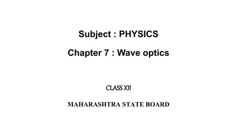 Wave Optics 7 Class 12 Physics Wallah に対する画像結果