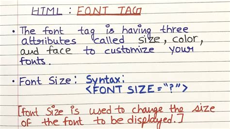Image result for Font Tag Attributes in HTML