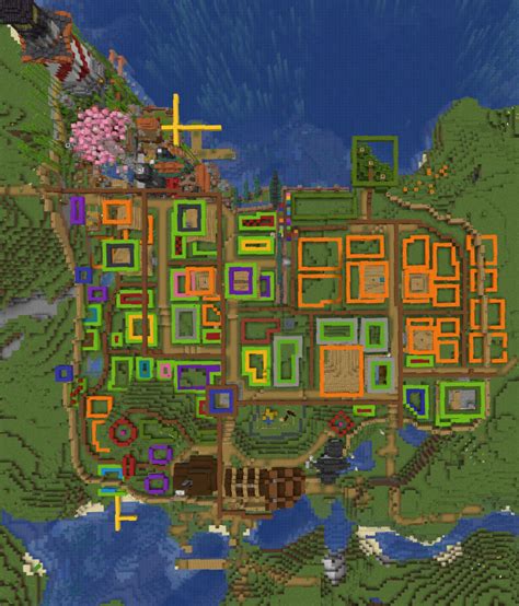 Image result for Minecraft Small Town Layout