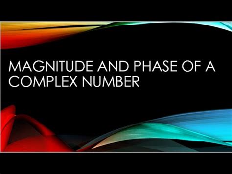 Afbeeldingsresultaten voor Complex Number Magnitude