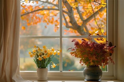 Toradh íomhá ar Autumn Window View Widescreen