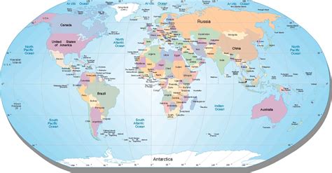 Image result for World Map with Countries PDF