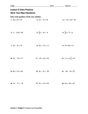 Toradh íomhá ar Lesson 5 Homework Practice