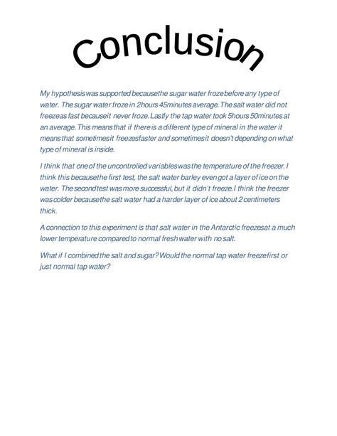 Image result for Science Experiment Conclusion Example