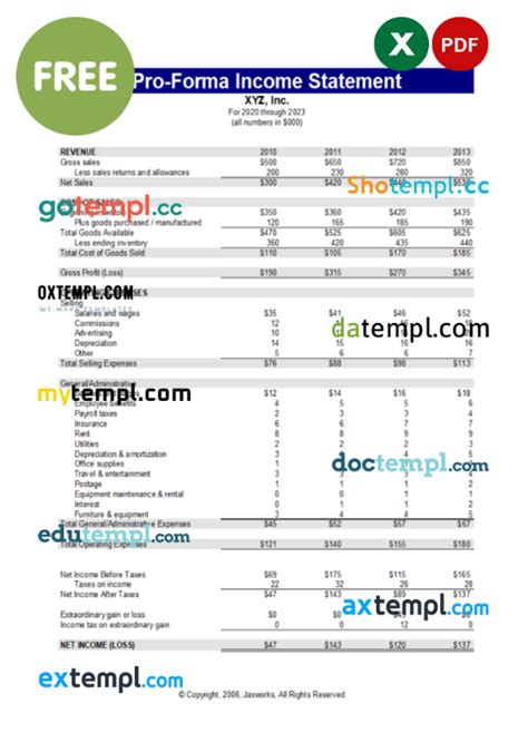 Image result for Income Statement Excel