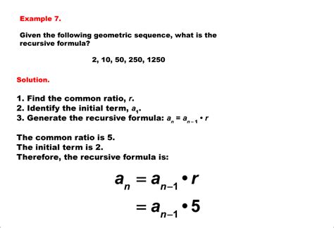 Math Example--Sequences and Series--Finding the Recursive Formula of a ...