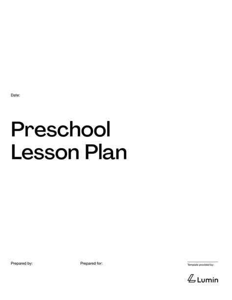 Image result for Weekly Lesson Plan for Preschool Sample