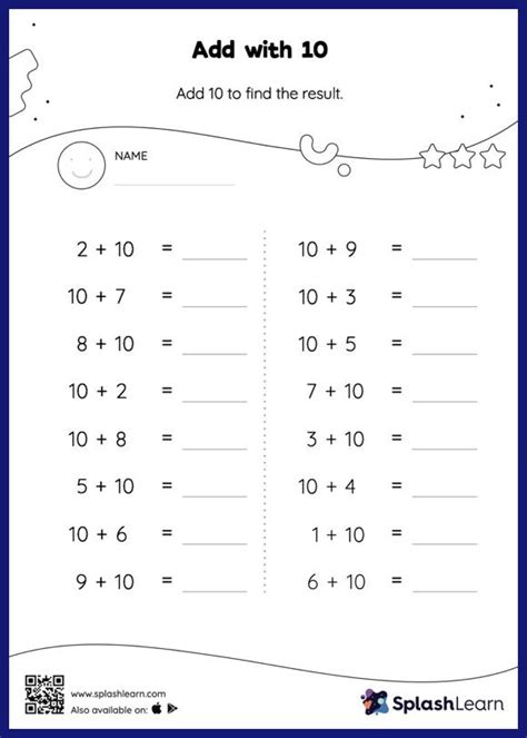 Toradh íomhá ar Double-Digit Addition Horizontal Worksheets