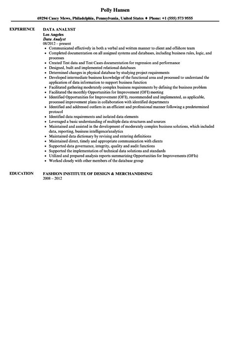 Image result for Resume Example for Data Analyst