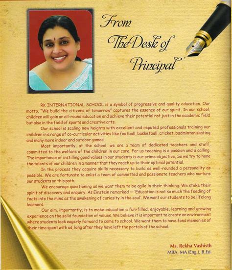 Image result for Principal Message Page Layout Design