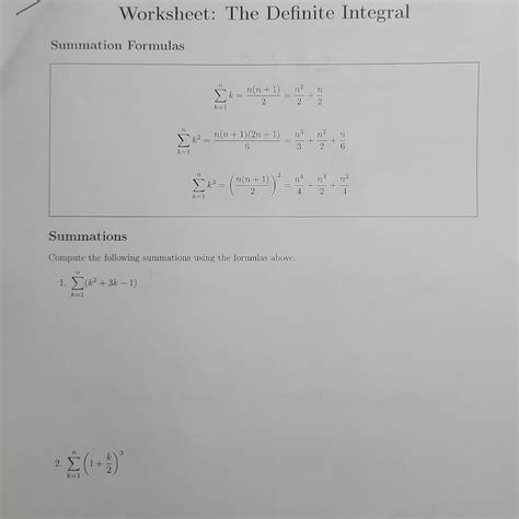 Afbeeldingsresultaten voor Definite Integral Summation